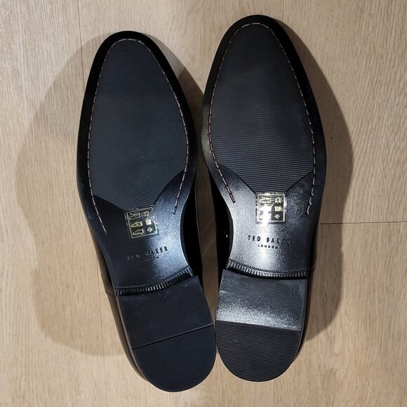 NWOB Ted Baker Men's Ogilvie Oxford in Black Patent Leather Size 10 - Picture 13 of 14